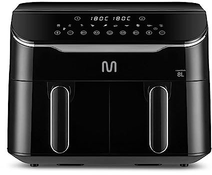Multilaser Multi friggitrice ad aria nera 8 l, 2 cassetti, 2500 W, 220 V, GO220