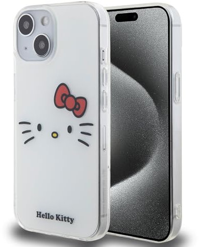 CG MOBILE Hello Kitty Back Case for iPhone - Kitty Face - White (iPhone 15), 190993287561