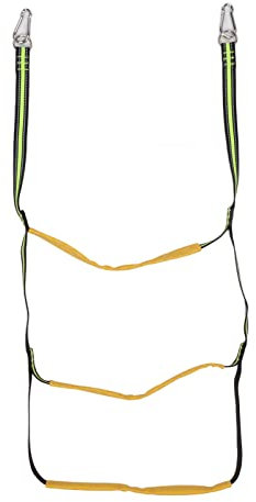 Fuerdich 5 Step Boat Rope Ladder Foldable Super Load Capacity Durable Nylon Luminous Non Slip Material Swim Ladder for Swimming Pool