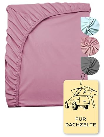 Adventure Xperience Dachzelt Zubehör Spannbettlaken 240x140 und 240x160 - kuscheliges Mikrofaser Spannbetttuch, Bettlaken für Dachzelte 220-240 * 140-165 Überlänge