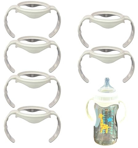 Poignées de Biberon,Poignée en Plastique Standard,Porte-Bouteilles D'allaitement pour Bébé,Poignée pour Porte Biberon,Poignée pour Biberon,Poignée de Biberon Universelle,Petite Prise en Main,6pcs