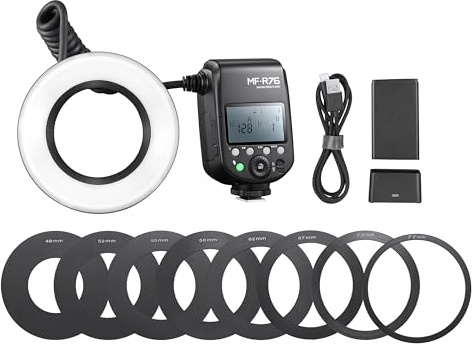 MF-R76 C/N/S On-Camera TTL Macro Photography Ring Flash (Compatible With Sony)