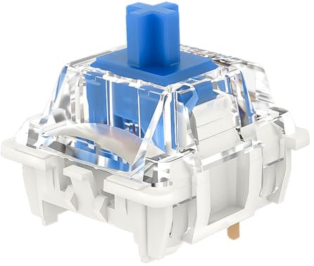 Gateron G Pro 3.0 Blue Switches 3-Pin 60gf Clicky Pre-lubed Switch,Pin-Enhanced,Suitable for Games, Anchors, DIY Peripheral Customization Enthusiasts,Office Users(90PCS,Blue,3-Pin)