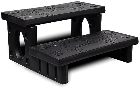 Homgoday Marchepieds de Spa Noirs Accessoires pour Piscine et Spa Maison et Jardin