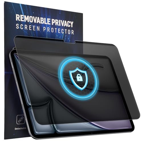 TiMOVO 1 Stück Magnetisch Displayschutzfolie für iPad Air 13 Zoll (M3/M2-2025/2024) (A2898 A2899 A2900), Anti-Spy Hartglas, Abnehmbar, 9H Härte, Matte