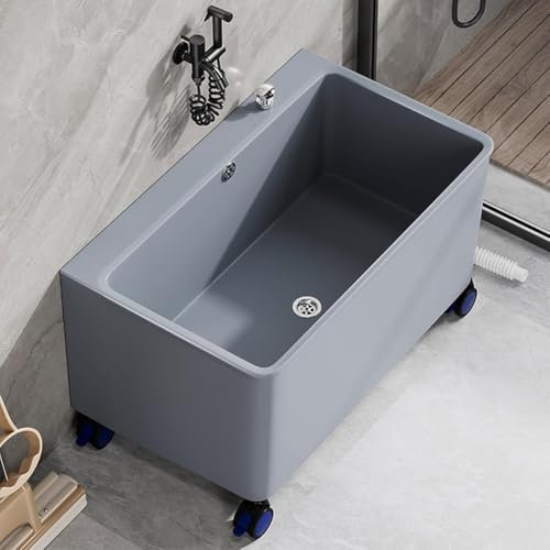 KK-GGL Spesso Lavandino Di Posate in Plastica Con Rulli, Bacino Di Servizio Commerciale Di Mop Commerciale, Secchio Di Mop Di Utilità Mobile, Lavandino Per La Lavandino Per Cucina Commerciale,S