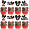 Xsstarmi 24 Pack 2nd Birthday Mouse Inspired Cupcake Toppers, Mini Two Oldes Cupcake Picks for Baby Shower Kids Birthday Party Cake Decorations