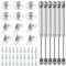 AG LogiShop Pack 6 Amortiguadores de Gas 100N para Muebles de Cocina | Pistones de Gas para Muebles Cocina y Salón, Ventanas, etc.