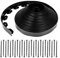 WISD Bordure de Jardin en Plastique 12 mètres avec 50 Piquets d'ancrage Bordurette de Jardin Flexible Hauteur 50mm,Noir