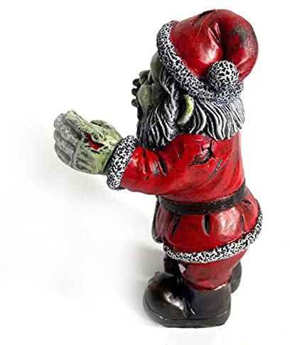 Yctze Nain de Jardin Effrayant – Ornement d'horreur, Zombie S Claus Ft, Décoration de Jardin Ique, Décoration Extérieure Fantaisiste pour la Maison et Le Jardin – W122 Taille Unique