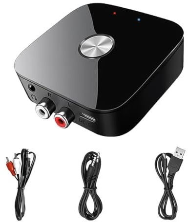 VOANZO Receptor de Audio Bluetooth 5.3 Receptor inalámbrico estéreo AUX de 3,5 mm Adaptador Bluetooth para Receptor estéreo