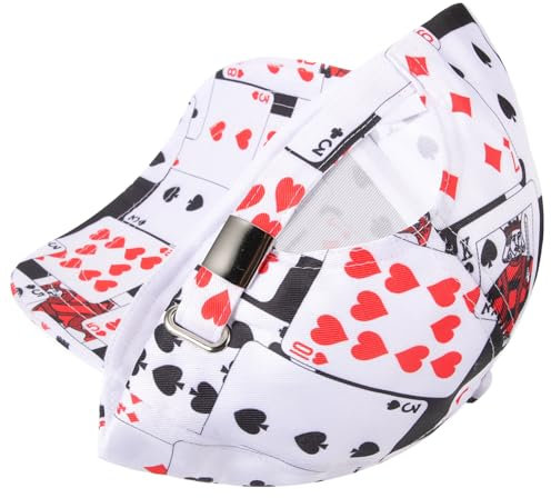 SOIMISS Pokerkartenmuster Baseballmütze Für Herren Und Damen Mit Atmungsaktivem Stoff Verstellbarem Klettband Und Sonnenschutz Für Outdoor-aktivitäten