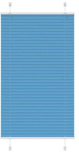 vidaXL Plissee Blau 70x100 cm Stoffbreite 69,4 cm Polyester, Faltrollo, Klemmfix, Plisseerollo, Jalousie, Rollo, Plisseerollo für Fenster