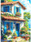 AIRDEA Gartenhaus Diamond Painting Erwachsene, DIY 5D Landschaft Diamant Painting Bilder, Bastelset Erwachsene Frauen als Haus Wanddeko 30x40 cm