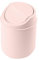 Plastic Mini Wastebasket Trash Can Bathroom Bins with Swing Lid, Desk Compact Design Cosmetic Bin Waste Basket Garbage Can Bin for Home, Office, Vanity Tabletop, Bedroom (Pink)