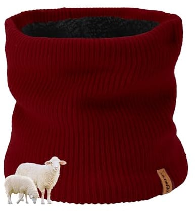 ACUSHLA 100% Merinowolle Halswärmer Herren Damen, Ski Schal Schlauchtuch | 100% Merinowolle Halswärmer mit weichem Polyesterfutter. Warm, atmungsaktiv und bequem für Ski, Outdoor und kalte Tage
