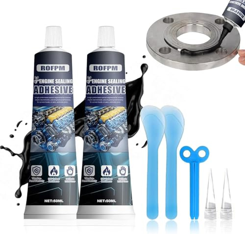 RTV Engine Sealant, 100ml Silicone Gasket Sealant, Oil Resistant Waterproof | High Temperature Silicone Sealant Engine for Bonding Internal Combustion, Steam Turbines, Automotive Engine Parts