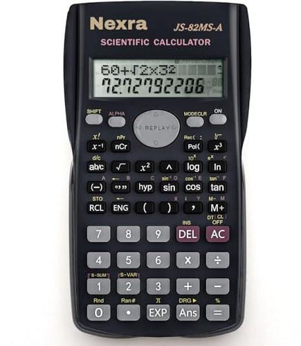 Scientific Calculator 2-Line Display Digital LCD Multi-Function Scientific Calculator 240 Function for GCSE Maths scientific Calculator School Secondary Students, Teachers and Business Use