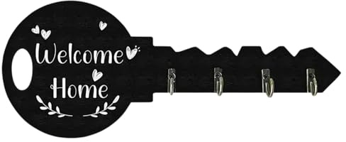 Schlüsselbrett, Schlüsselhaken, Home Wand-Schlüsselanhänger mit 4 Haken, für Küche Schlafzimmer Wohnzimmer Badezimmer