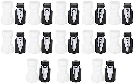 Fdit 26pccs Elegante und Einzigartige Hochzeitsblasenunterricht auf der Seite der Miniblasen, für eine Hochzeit, Schwarz -weißer Geburtstag