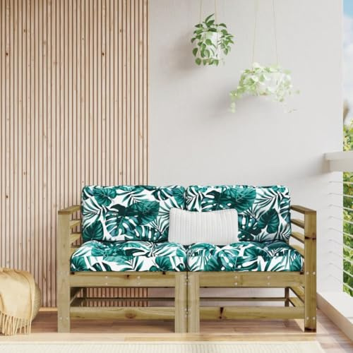Ziaphsol Garten-Ecksofas 2er-Set aus imprägniertem Kiefernholz, 63,5x63,5x60 cm, Robustes Latten-Design, für Terrasse, Balkon und Garten, modular erweiterbar, witterungsbeständig