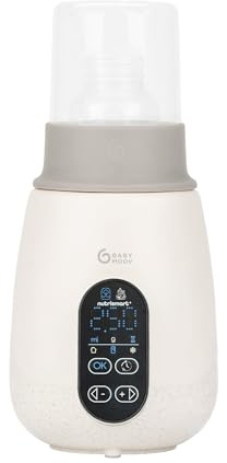 Babymoov Flaschenwärmer Baby NutriSmart+ - Tragbar, Programmierbar, für Zuhause & im Auto mit Adapter, Warmhaltefunktion für 1 Stunde, Sterilisator, ideal für Muttermilch, Babynahrung & Fläschen