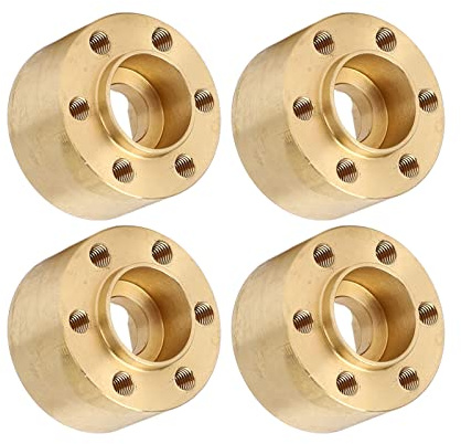 Phefop 4PCS Rad Hex Nabe Verbreiterungsadapter Messing Gewicht 12mm RC Crawler Gegengewicht Dicker Antriebsadapter für 1,9 2,2 Zoll Räder (12mm)