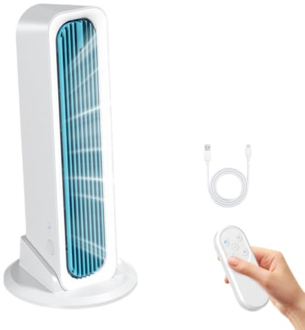 Airzuma - Air Zuma Tragbarer Turmventilator Original - Neue und verbesserte Version 2026, Büro, Schlafzimmer (Weiß,1PCS)