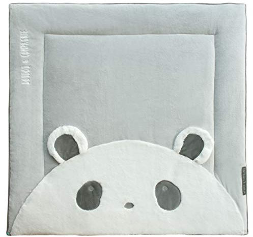 Doudou et Compagnie - Tapis d'Eveil Bébé - Tapis de Jeu Panda - Blanc Cassé- 100 x 100 cm - Carré - Tapidou -DC3063