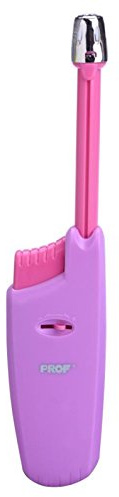 Feuerzeuge 1x ALLUME Tout Kingfish TRENDY Colore PIEZO - Stabfeuerzeug 17,5 cm lang (herausziehbar) 5 Gasfeuerzeug (1x Rosa + 1x (Konsumany® Stab- Stumfeuerzeug 12,5 cm Lang)
