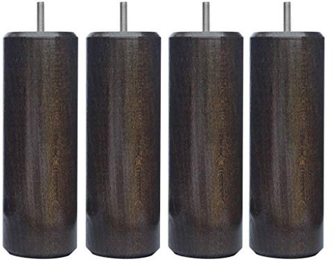 MARGOT 3700527818214 Caméléon Cylindre Lot de 4 Pieds de lit Bois Wengé Hauteur 15 cm