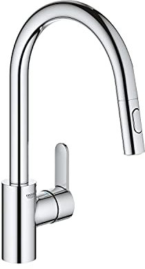 GROHE 31482003 Eurostyle Cosmopolitan, avec Douchet Te Extractible à deux Jets, Argent