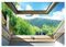 Forwall Fototapete Fenster 3D Effekt Aussicht Wasserfall Landschaft Wohnzimmer Schlafzimmer Vlies Tapete Wandtapete UV-Beständig Montagefertig (10413, V8 (368x254 cm) 4 Bahnen)