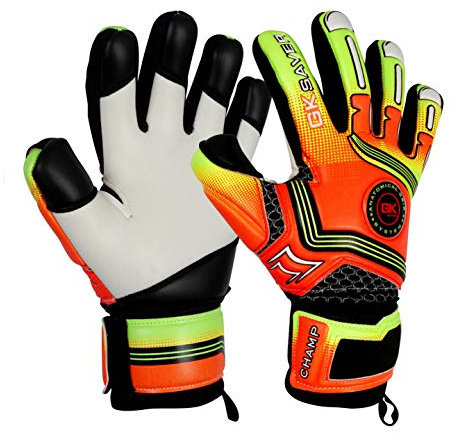 GK Saver Kinder- mit Rutschfester Handfläche – Fußball-Torwarthandschuhe für Jugend-Torwarthandschuhe – GK-Handschuhe (Champ YES Savefinger, 6)