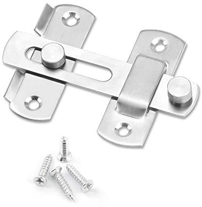 KiKiHong Türverriegelung Tür Schnalle Bolzen aus Edelstahl Türbeschlag für Tür Fenster Möbel und WC-Türen, RY0829-1