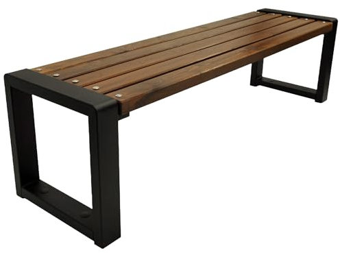 Primario Grande Gartenbank, Parkbank - Gartenmöbel, Outdoor Bank mit 350kg Tragfähigkeit - Sitzbank Holz Wetterfeste (Grande-BO, Braun, 150cm - Sitzlänge, CE)