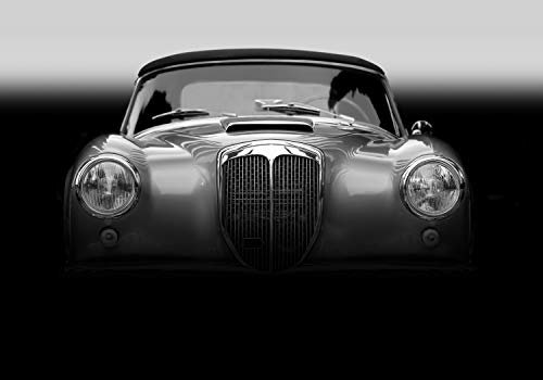 wandmotiv24 Fototapete Oldtimer in Grau, XXL 400 x 280 cm - 8 Teile, Wanddeko, Wandbild, Wandtapete, Auto Fahrzeug M5899