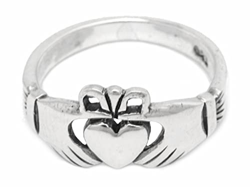 WINDALF Irischer Freundschaftsring CINA 10 mm Claddagh Ring Solvar Ring Silberring 925 Sterlingsilber