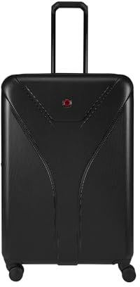 WENGER Ibex Large Hartschalenkoffer mit 4 Rollen, Trolley, Groß, 100 (118) l, Sicherheitsschloss, Damen Herren, Reisen Urlaub, Schwarz, 612041