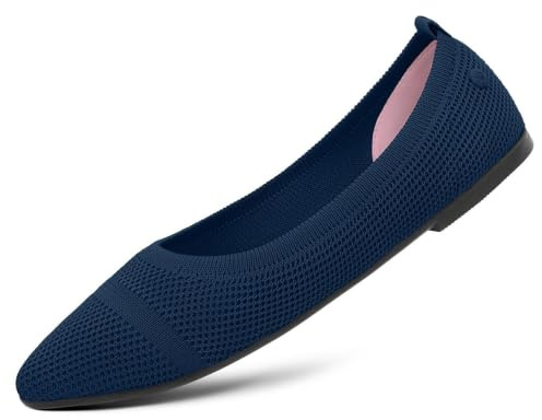 Giesswein Eco Ballerinas Pointy - Spitze Damen Ballerina aus recyceltem PET | Vegane Ballet Flats aus 3D-Strick – schlanker Schnitt in Weite F – eleganter Sommerschuh für Büro, City und lange Abende