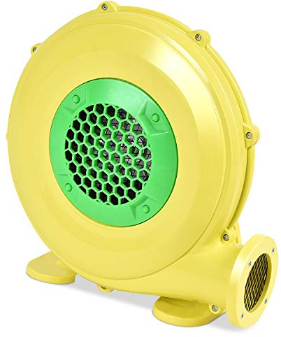 GOPLUS Bläser Gebläse Luftgebläse elektrisch Luftpumpe Ventilator professionelle Windmaschine aus Eisen und PP, gelb und grün 220-240V/50HZ (350W)