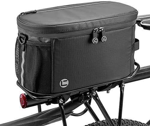 ZRVATO Isolierte Fahrradtasche für Fahrräder, Heckträger, Fahrradtasche mit Schulter- und Handschlaufen, Reißverschlusstasche oben zur Aufbewahrung von Fahrradzubehör für Picknick Pendler
