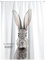 Hiseng Wasserdichter Duschvorhang,3D Tier Polyester Waschbar Badezimmer Vorhangmit 8 Duschvorhängeringen, Dauerhaft Vorhang Badezimmer (Hase,120 x 180cm)