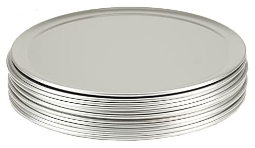 Lot de 12 plaques à pizza rondes en aluminium Ø 380 mm