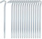 Zelt-Heringe aus Stahl 15 Stück 18cm Zeltheringe Metall Zeltnagel Erdnägel Heringe, Extrem Stabile Bodenanker Harte Böden, Garten Stakes Nägel für Camping Markise Netting Plane
