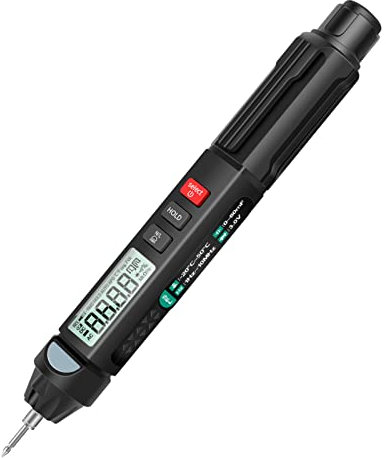 BuyWeek Digital Multimeter, A3007 AC/DC Voltmeter Hohe Präzision Spannungsprüfer Widerstand Kapazität Temperatur Durchgangsprüfer mit True RMS 6000 Counts