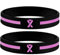 Lipfer 2 Pezzi Bracciali Braccialetti Braccialetti in Silicone a Nastro Rosa del Tumore Nastro Rosa