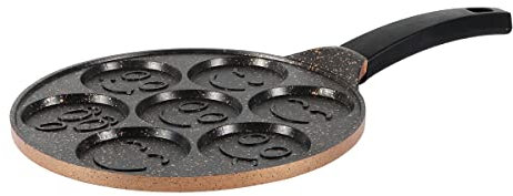 serenk Fun Cooking Pancake Pfanne – Antihaftbeschichtete Bratpfanne aus Aluminiumguss, Kratzfest, Perfekt für Brot & Pfannkuchen, 26 cm