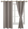 JIUZHEN Vorhang Blickdicht mit Raffhalter Thermogardine Verdunklungsvorhänge Thermo Gardinen Wohnzimmer Hitzeschutz, Taupe, 2 Stück, 160x106cm(HxB)
