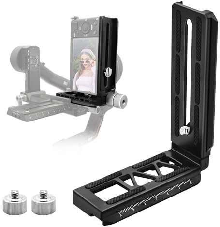 Staffa L Alluminio Interruttore Verticale Orizzontale Gimbal L Piastra Treppiede a Sgancio Rapido per Fotocamera Compatibile per DJI Ronin S2/Ronin SC2/Ronin S3/Ronin S3 Pro Stabilizzatore